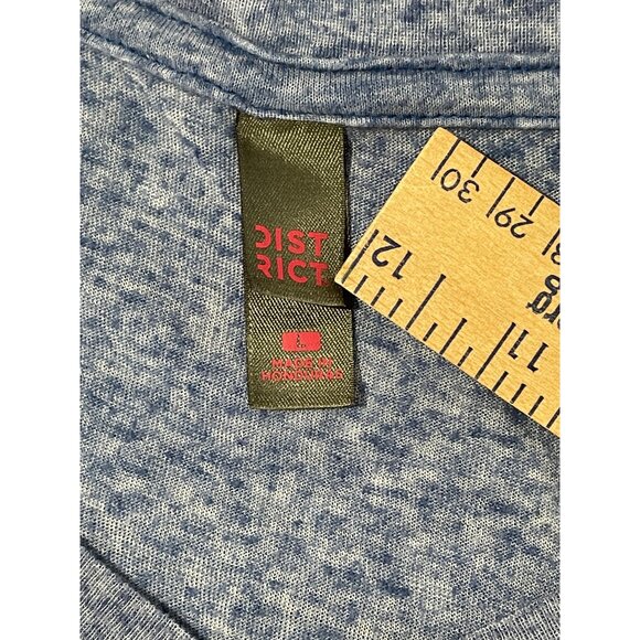 District Kentucky Wildcats V-Neck T-Shirt Womens L Blue Burn Out Y2K Wildcats - Picture 3 of 4